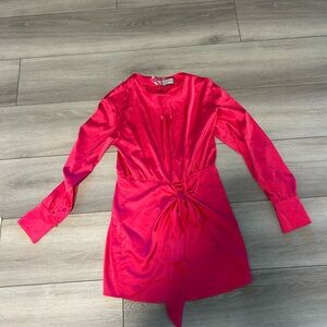 Runaway hot pink silk dress NEVER WORN